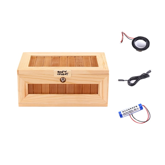 2026 Upgraded The Useless Box That Fights Back! USB-Powered Wooden Mystery Box with Adorable Tiger Claw – Perfect Stress Relief Toy (Battery-Powered Bluetooth Style D)