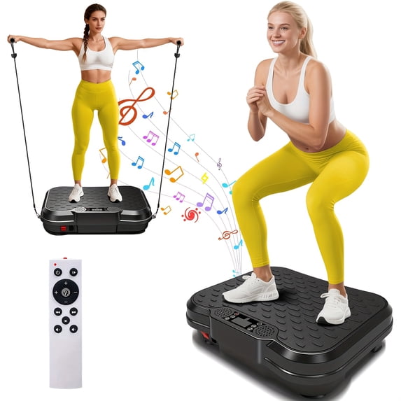 2026 Upgraded Vibration Plate Exercise Machine, 400LBS Capacity, LED Touch Screen & Remote Control, 9 Preset Programs, Adjustable Speed, Whole Body Fitness Equipment, No Battery