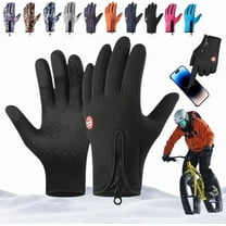 2026 Upgraded Waterproof & Windproof Thermal Gloves, Touchscreen Winter Gloves with Non-Slip Grip for Cycling, Hiking, and Outdoor Activities