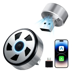 2026 Upgraded Wireless CarPlay Adapter for iPhone & Android Auto, 5X Faster Auto-Connect No Latency, Converts Wired to Wireless CarPlay, Plug & Play, 2 in 1 Adapter for iOS 12+/Android 11+