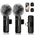 thumbnail image 1 of 2026 Upgraded Wireless Lavalier Microphones For IPhone, Android- 2 Pack Mini Clip-On Mics With Noise Reduction For Vlog, Recording & Live Streaming, 1 of 6