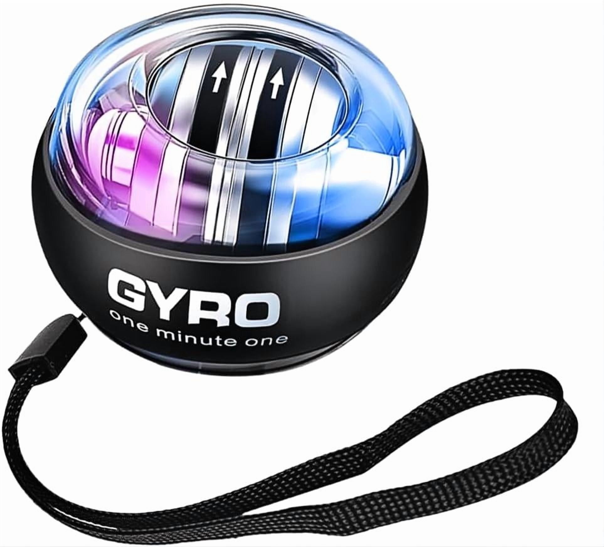 2026 Upgraded Wrist Ball, Auto-Start Wrist Balls Hand Strengthener, Grip Strength Trainer, Forearm Strengthener, Wrist Power Gyro Ball, Wrist Strengthener, Auto-Start Colorful Lighting（1pcs-black）