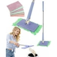 thumbnail image 1 of 2026 Upgraded Zero Touch Snap Grip Mini Mop, Automatic Hands-Free Handle & 360° Rotating Head for Kitchen & Bathroom, 8 Washable Cloths, Multi-Surface Cleaner for Floors, Walls, Windows, 1 of 7