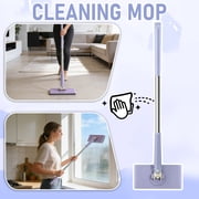 2026 Upgraded Zero Touch Snap Grip Mini Mop, Cloth Changing Mini Mop with Automatic Hands Free Push Pull Handle, 360 Rotating Head, for Bathroom and Kitchen 115cm/45.28"