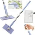 thumbnail image 1 of 2026 Upgraded Zero Touch Snap Grip Mini Mop, Cloth Changing Mini Mop with Automatic Hands Free Push Pull Handle, 360 Rotating Head, Includes 8 Cleaning Cloths for Bathroom and Kitchen(37.4in), 1 of 8