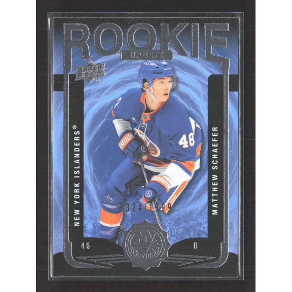 2026 Upper Deck Extended Series Rookie Update Matthew Schaefer New York Islanders #RU-22 Hockey Card