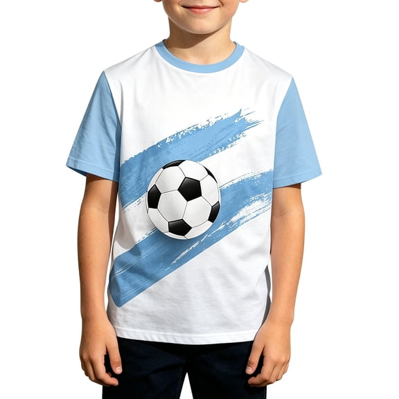 2026 Usa Soccer Boys Tshirts Short Sleeves Summer Tops Graphic Tees Crew Neck Print Casual Basic Tees for Daily Wear