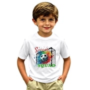 2026 Usa Soccer Boys Tshirts Short Sleeves Summer Tops Graphic Tees Crew Neck Print Casual Basic Tees for Daily Wear