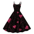 thumbnail image 1 of 2026 Valentine's Day Dresses for Women Spring Summer Sleeveless Cooktail Summer Dresses A-line Hot Pink L, 1 of 4