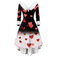 thumbnail image 1 of 2026 Valentines Day Dresses for Women V Neck High Low Vintage A-Line Swing Party Cocktail Dress Dark Gray S, 1 of 4