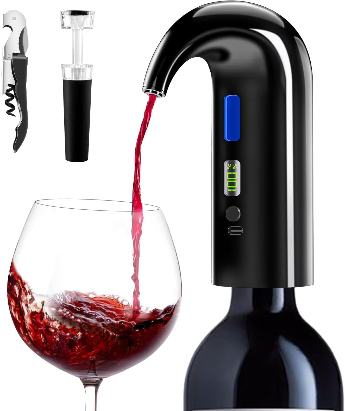 2026 Valentines Day Gifts, Electric Aerator, One- Automatic Decanter ...