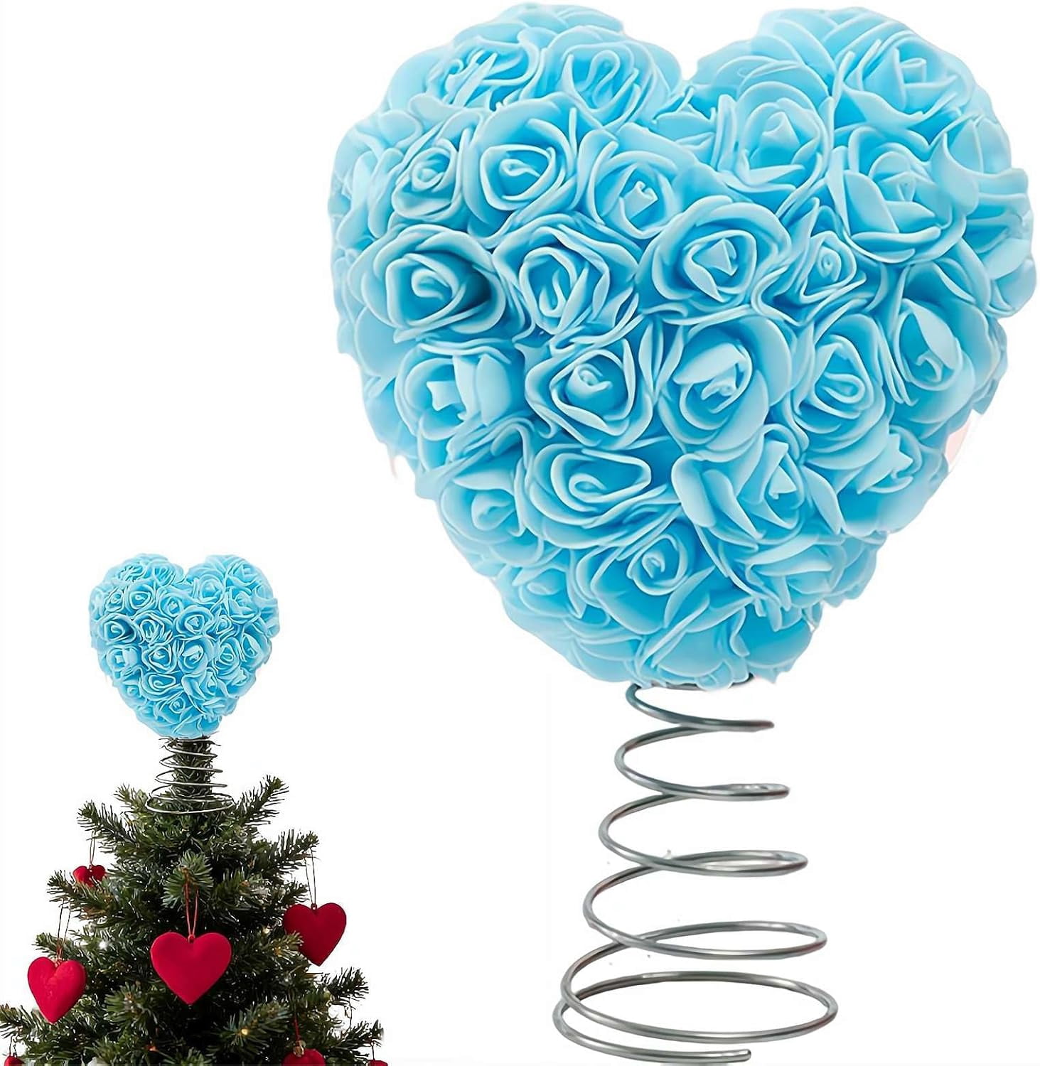 2026 Valentines Tree Topper Valentine Tree Decorations Rose Heart Trees ...