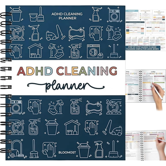 2026 Version Adhd Cleaning Planner - Cleaning Schedule & Checklist Organizer for Adults, Daily Weekly Monthly Chore Planner, Neurodivergent-Friendly Home Organization Toolkit