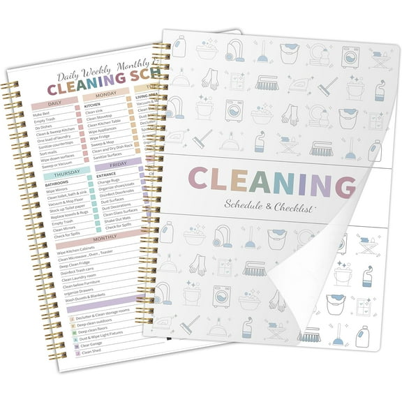 2026 Version Adhd Cleaning Planner - Cleaning Schedule & Checklist Organizer for Adults and Teens, Daily Weekly Monthly Chore Planner, Neurodivergent-Friendly Home Organization Toolkit White