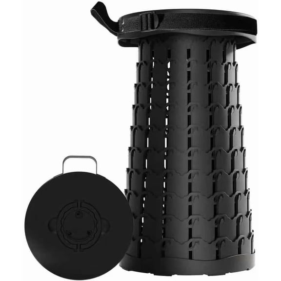 2026 Version Portable Telescoping Stool, Heavy Duty 1000 lbs Capacity Adjustable Height Collapsible Stool with 32cm(12.6in) Large Seat, Dual Springs&Auto Locking, for Adults Elderly Teens