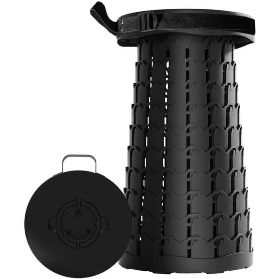 2026 Version Portable Telescoping Stool, Heavy Duty 1000 lbs Capacity Adjustable Height Collapsible Stool with 32cm(12.6in) Large Seat, Dual Springs&Auto Locking, for Adults Elderly Teens
