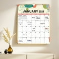 thumbnail image 1 of 2026 Vertical Wall Calendar with Twin-Binding, Daily Blocks, Holidays Highlighted, 120g Wood-Free Offset Paper, Blank Blocks, Monthly Notes, Adjacent Months Reference, 12 Designs, 1 of 4