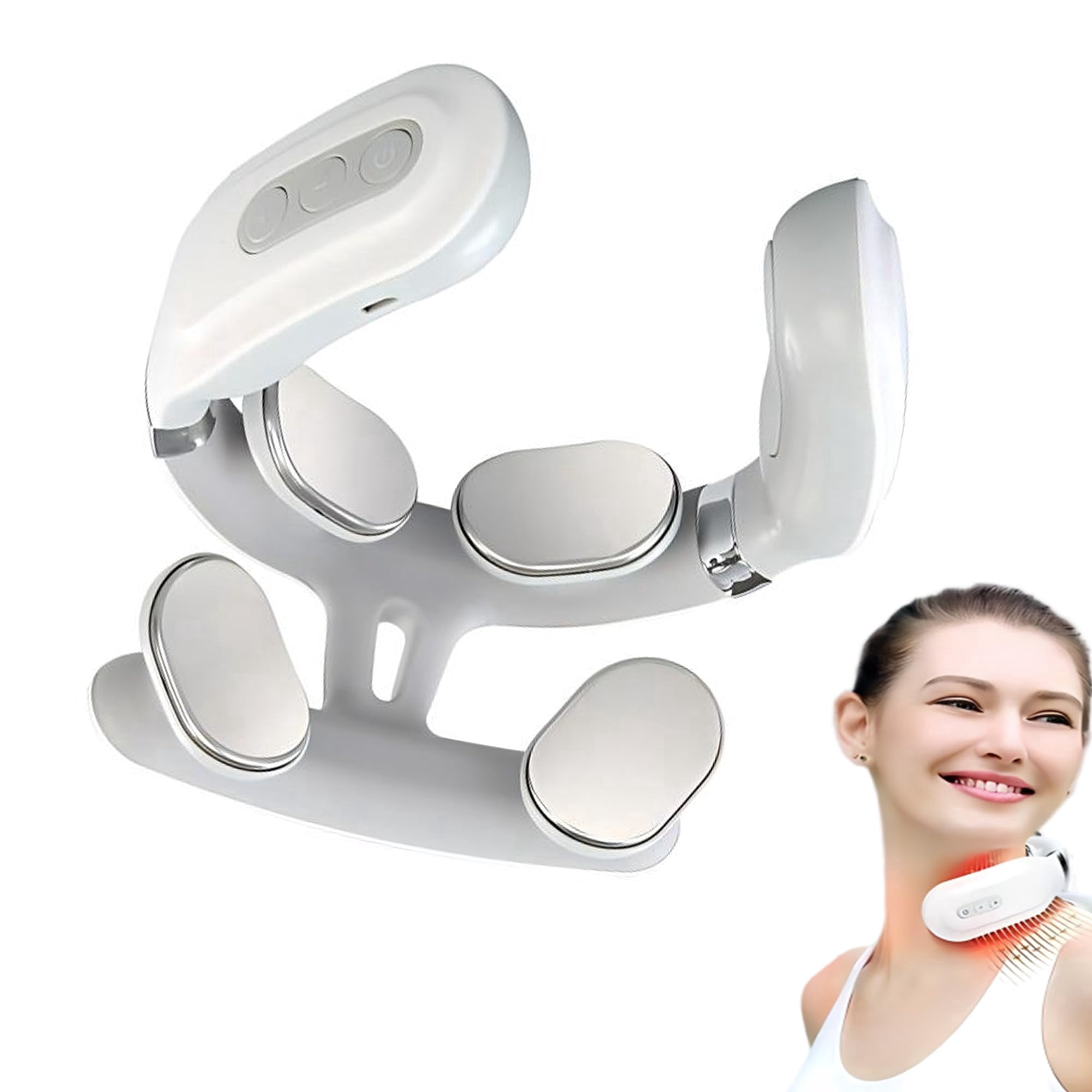 2026 Verticlear Pro Neck Device 2.0 Neck Massager Upgraded with Heat, Electric Pulse Neck Massager for Pain Relief, Wireless Neckology Intelligent Massager