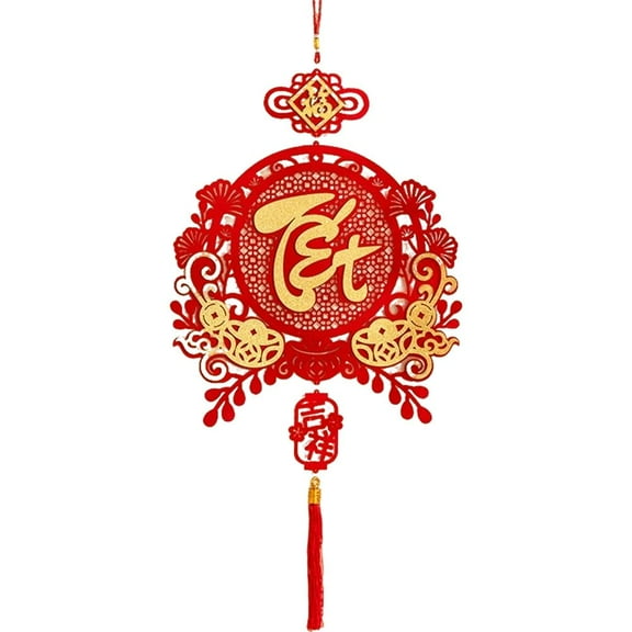2026 Vietnamese New Year Decoration,Spring Festival Paper Fan Hanging Decorations,3D Blessing Tassle Paper Fan Ornament,Chinese Spring Festival Red Ornament,Lunar New Year Decoration for Home