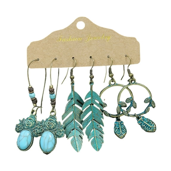 2026 Vintage Bronze Geometry Dangle Earrings Put Ornament Ethnic Charrm Jewelry Brincos Accessories