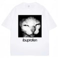 thumbnail image 1 of 2026 Vintage Funny Ibuprofen Cat Meme Graphic T Shirt Men Women Humor Fashion T Shirts Oversized Casual Streetwear T-shirts, 1 of 9