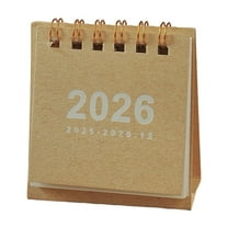 2026 Vintage Mini Small Desk Calendar, Portable Coil-Bound Desktop Planner Schedule & Ornament for Home & Office (2.76x2.56x1.25in)