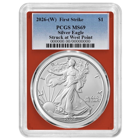 2026 (W) $1 1-oz American Silver Eagle PCGS MS69 FS Blue Label Red Frame
