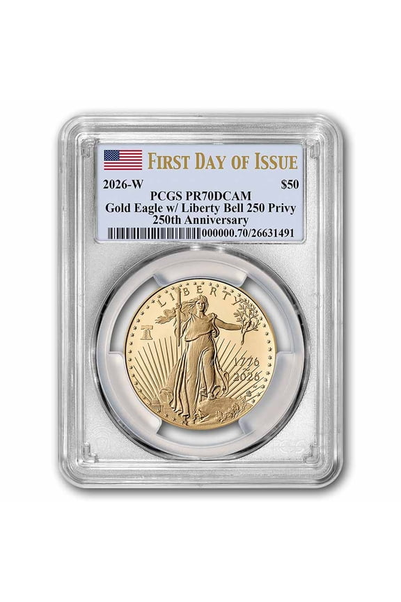 2026-W 1 oz Proof Gold Eagle Dual Date PR-70 PCGS (FDI)