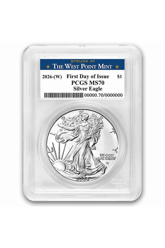 2026-(W) American Silver Eagle MS-70 PCGS (FDI, West Point Label)