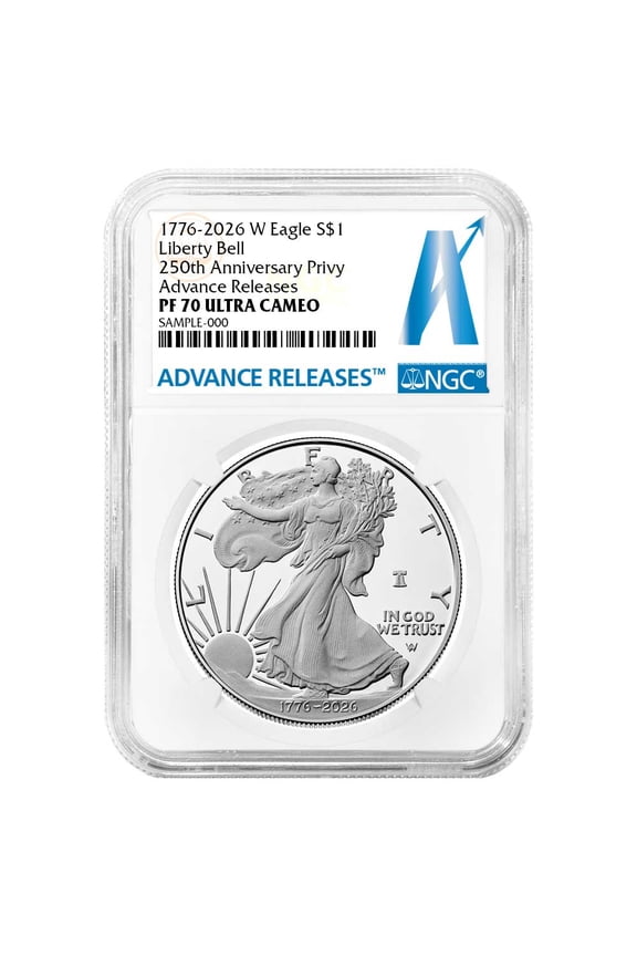 Presale - 2026-W Proof $1 American Silver Eagle NGC PF70UC AR Advance Releases Label