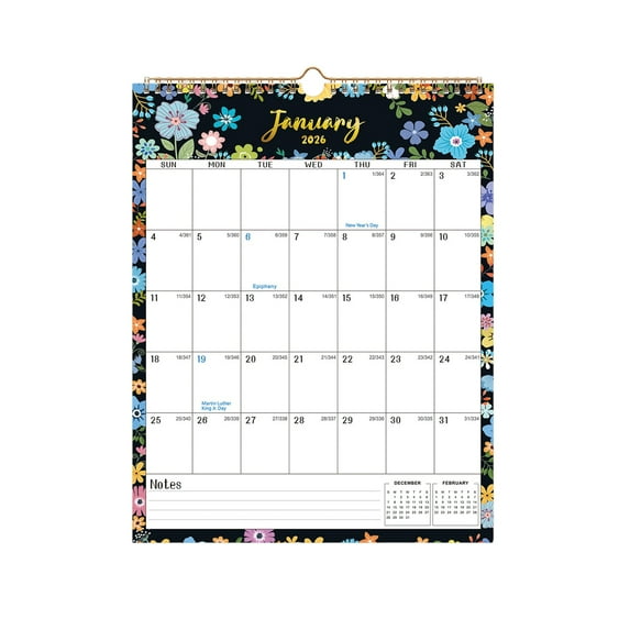 2026 Wall Calendar 11x14 Inch - 12 Month Jan to Dec 2026, Thick 120GSM Paper, Large Blocks Monthly Calendar for Notes, Home Office & School Scheduling