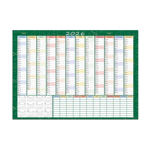 2026 Wall Calendar 12 Month Yearly Planner with Stickers – Academic & Monthly Organizer for Home, Office, Classroom ,29.2" x 20.7",Ideal Gift for Students, Teachers