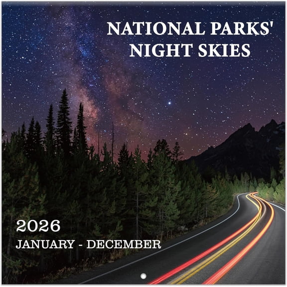 2026 Wall Calendar, 2026 National Parks Calendar, 12 Months from Jan 2026 - Dec 2026, 12" x 24" Open, Thick Paper, Holes, Large , Moon Phases, Holidays, Gifts for Planning or Organizing