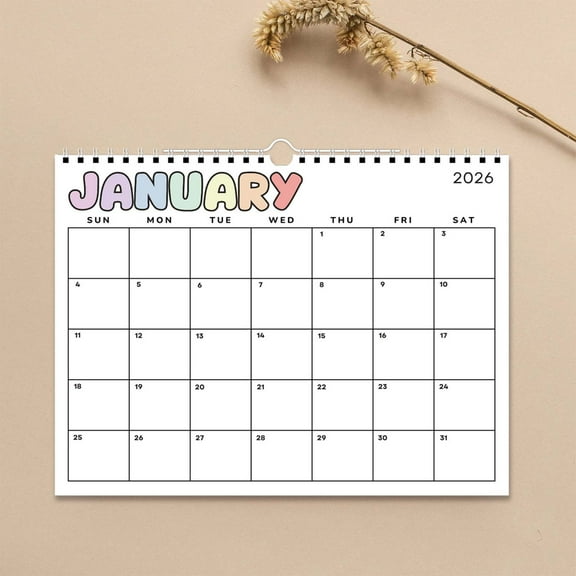 2026 Wall Calendar with Coil Binding, 11x8.5" Monthly Planner, Thick Paper & No Bleed Through, Desk Calendar for Office Home Use and Planning Organization