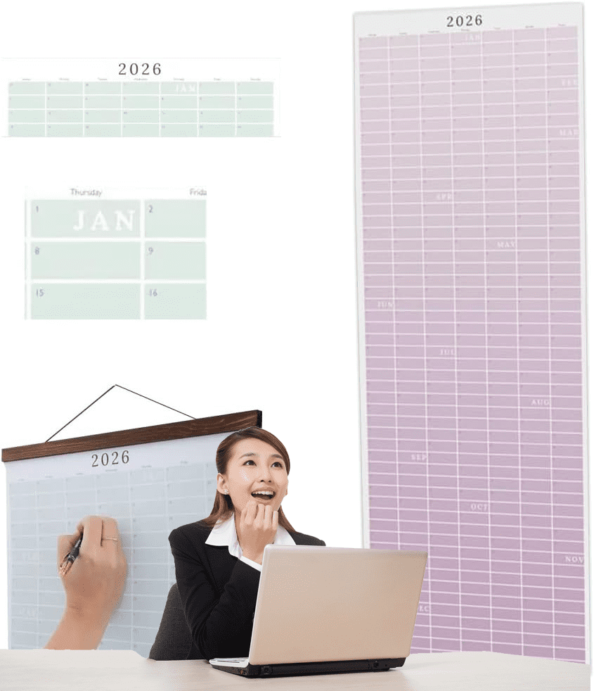 2026 Wall Calendar – Cozy Pecan Print Design,Full Year Decorative ...
