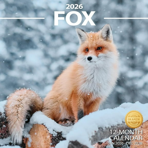 2026 Wall Calendar FOX Planner Calendar, Hangable Monthly Wall Calendar with Large Blocks for Organizing & Planning, Academic Schedule, Home, Office & family, Thick & Sturdy Paper
