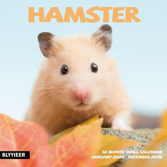 2026 Wall Calendar,Hamster Calendar 2026, Monthly Wall Calendar, 12" x 24" Open,Family Planner Calendar Organizer with funny hamster Images