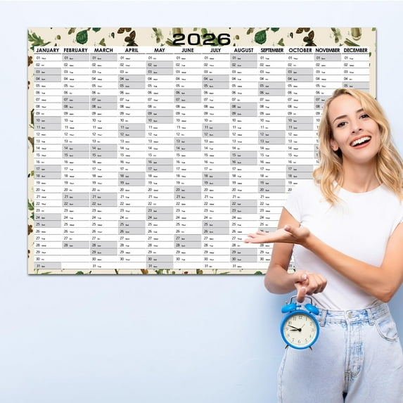2026 Wall Calendar Large 21" X 29" Dry Erase Folded Laminated Yearly Planner Calendar with Colorful Stickers for Wall, 12 Month Big Family Calendar, Use Jan - Dec 2026