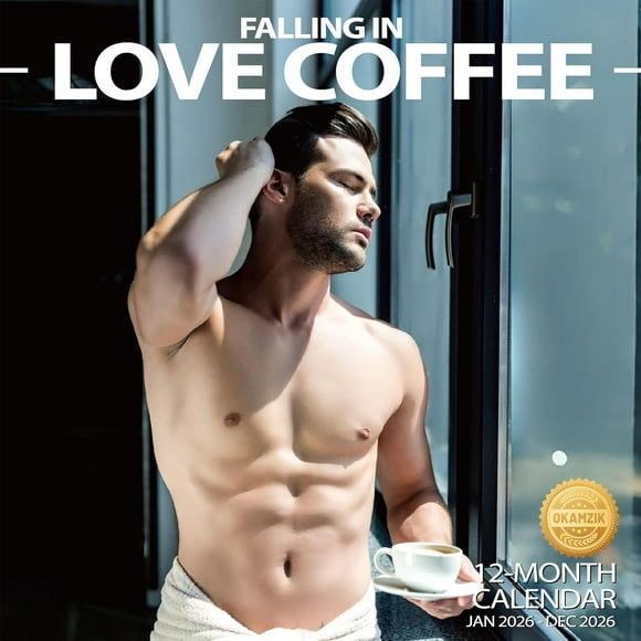 2026 Wall Calendar Love Coffee Planner Calendar, Hangable Monthly Wall Calendar with Large Blocks for Organizing & Planning, Academic Schedule, Home, Office & family