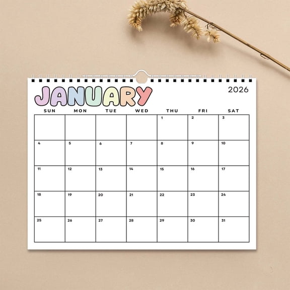 2026 Wall Calendar - Thick Paper Desk Planner, Julian Date Tracking, Portable Vertical Design, Office Productivity & Home Organization