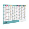 thumbnail image 1 of 2026 Wall Calendar Yearly Planner Large Year at a Glance Laminated Dry Erase Surface with Monthly Grid Design, 1 of 6