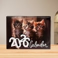 thumbnail image 1 of 2026 Wall Calendar with Cats, Monthly Planner Jan 2026–Dec 2026, 8.3" x 11.3", Bright Colors, Thick Paper, Decorative Calendar, 1 of 8