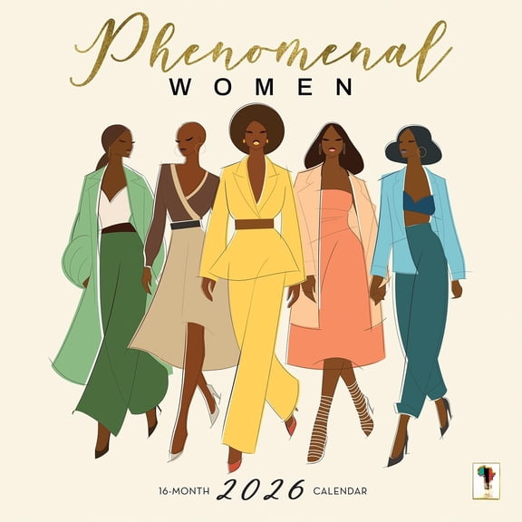2026 Wall Calendars - Monthly Calendars Celebrating Black Culture & History - 12x12 Calendar - 16 Months (Phenomenal Women)