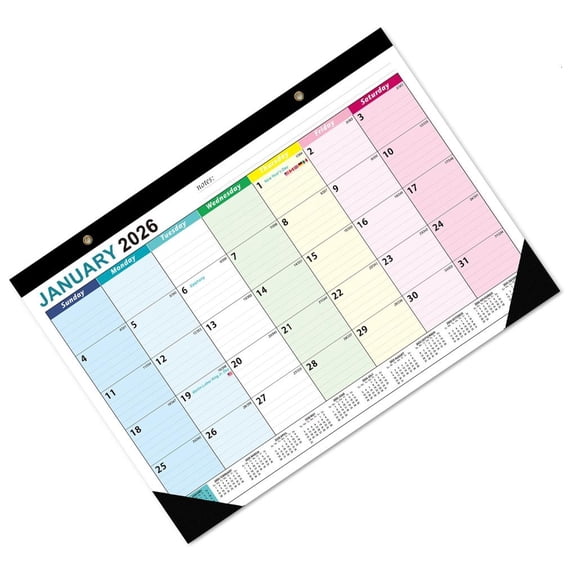 2026 Wall Mounted Calendar Monthly Planner 18 Month Calendar Referances from 01/2026 to 06/2027 for Office School Home