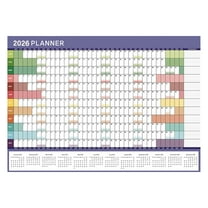 2026 Wall-Mounted Planner Year-Round Calendar January To December Monthly Organization For Home And School 74 X 52 Cm With 1 Planner 4 Stickers And 1 Double-Sided Tape