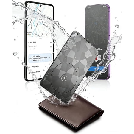 2026 Wallet Tracker Card (iOS and Android) Slim ng Card, 6-12 Years Battery Bluetooth Smart Card, Work with Apple Find My & Google Find Hub, GPS Locator for Luggage, Passports, Keys, Backpack