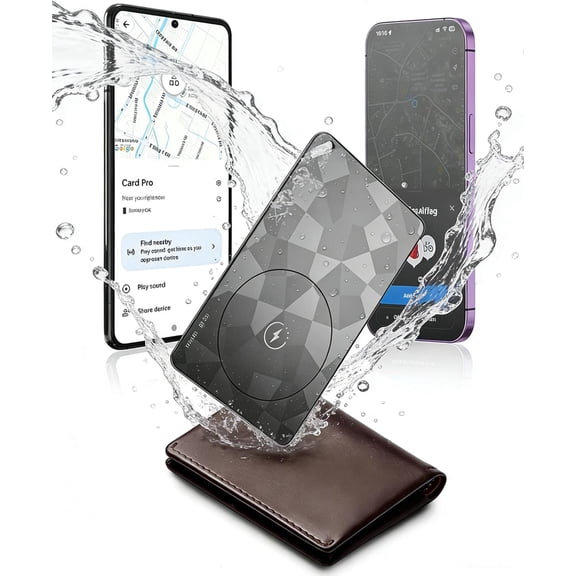 2026 Wallet Tracker Card (iOS and Android) Slim ng Card, 6-12 Years Battery Bluetooth Smart Card, Work with Apple Find My & Google Find Hub, GPS Locator for Luggage, Passports, Keys, Backpack