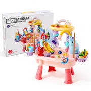 Youpehom 2026 Water Table for Toddlers 3+ with Electric Water Pump, Sand and Water Play Sink, Running Water Faucet, Fishing and Play Food Toys Pink