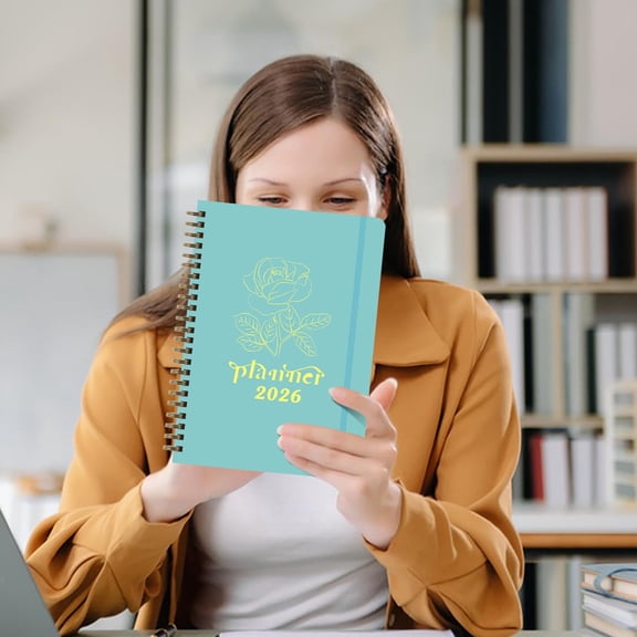 2026 Weekly Monthly Planner | 12 Month Coil-Bound Organizer | 6.4"x8.5" | Thick Paper, Tabs, Pocket