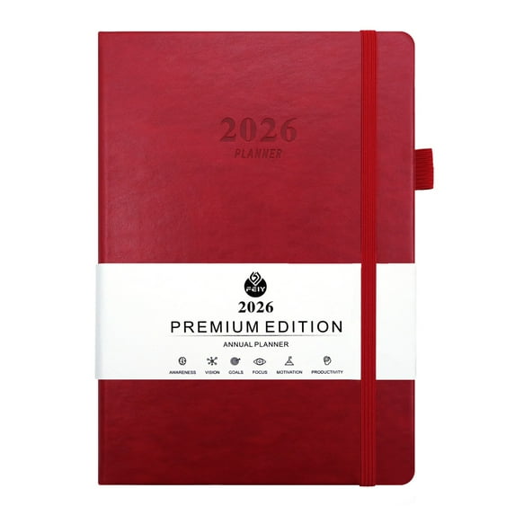 2026 Weekly & Monthly Planner, A5 Leather Bound Diary - Qyaukm Deluxe ...